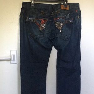 Men's blue denim jeans